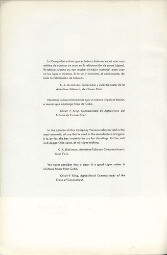 1962 年 Cubatabaco 古巴烟草公司目录第 85 页扫描件