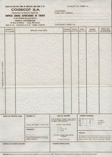 1962 年 Cubatabaco 古巴烟草公司目录第 110 页扫描件