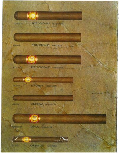 1989 年 Cubatabaco 古巴烟草公司目录第 35 页扫描件