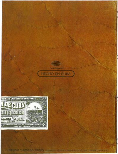 1989 年 Cubatabaco 古巴烟草公司目录第 36 页扫描件
