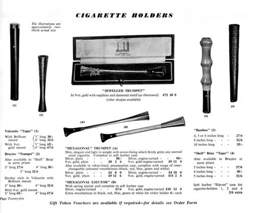 1959 年登喜路雪茄目录第 27 页扫描件