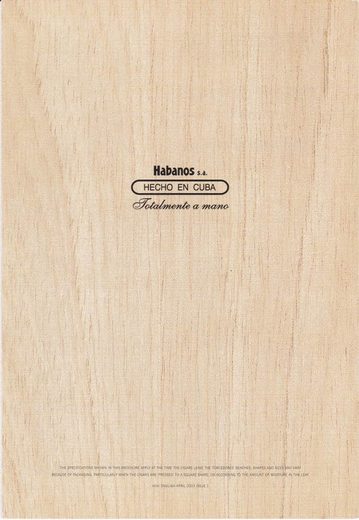 2003 年 Habanos S.A. 小册子集第 11 页扫描件