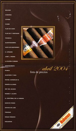 2004 年 4 月哈伯纳斯西班牙价目表第 1 页扫描件