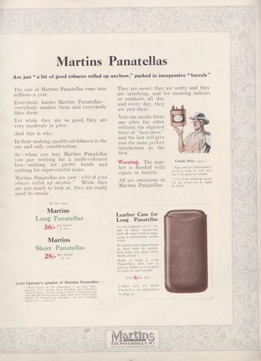 1919 年 Martins Cigar Book第 13 页扫描件
