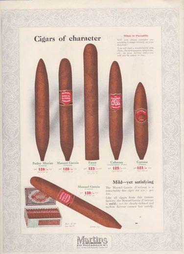 1919 年 Martins Cigar Book第 30 页扫描件
