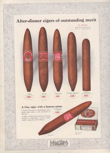 1919 年 Martins Cigar Book第 33 页扫描件