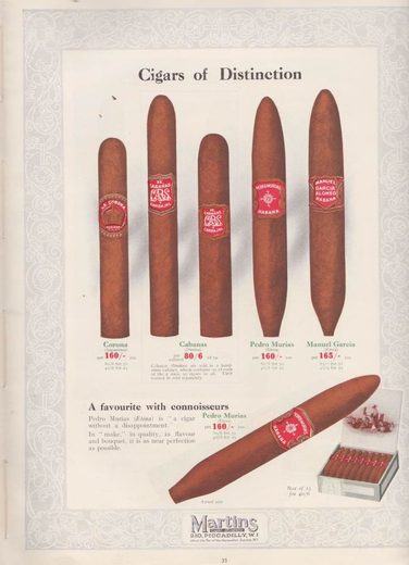 1919 年 Martins Cigar Book第 35 页扫描件
