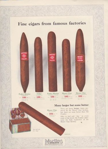 1919 年 Martins Cigar Book第 38 页扫描件