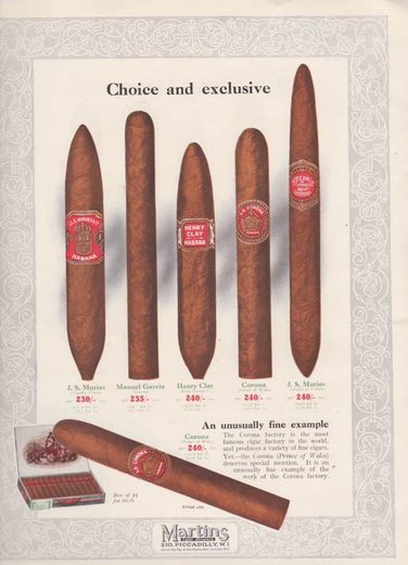 1919 年 Martins Cigar Book第 40 页扫描件
