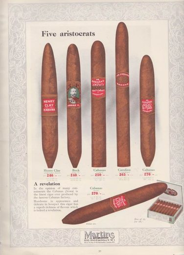 1919 年 Martins Cigar Book第 41 页扫描件
