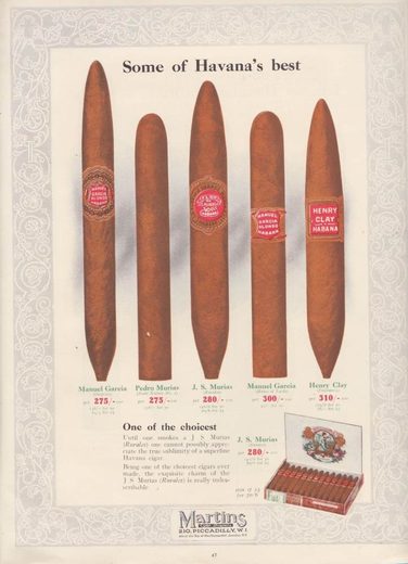 1919 年 Martins Cigar Book第 43 页扫描件