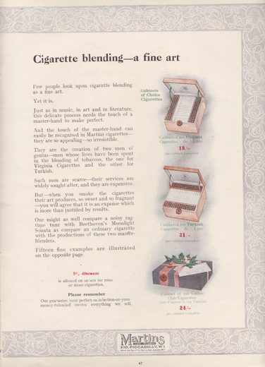 1919 年 Martins Cigar Book第 49 页扫描件