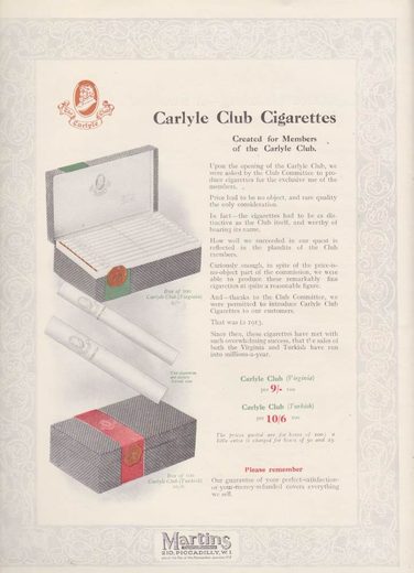 1919 年 Martins Cigar Book第 50 页扫描件