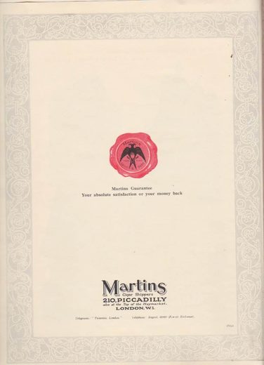 1919 年 Martins Cigar Book第 58 页扫描件