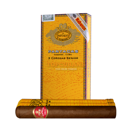 PARTAGAS Coronas Senior TUBOS (Box of 3) 