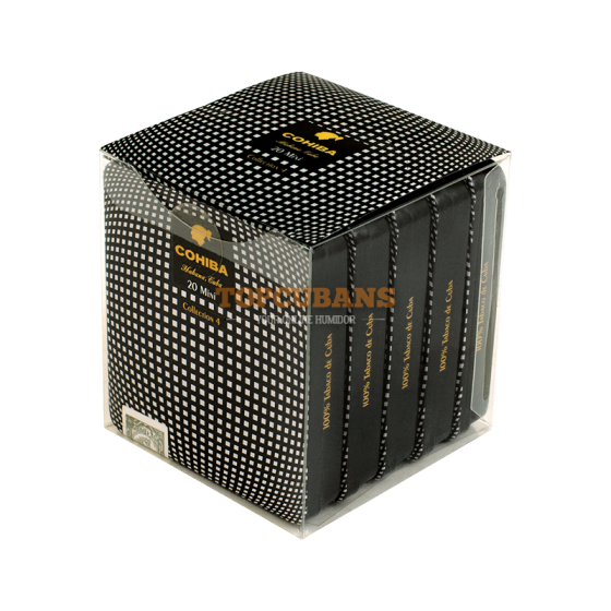 COHIBA Mini Lata Collection-4 Black Top Grid B&w - 2015 (5 x 20) (Cube of 100) 