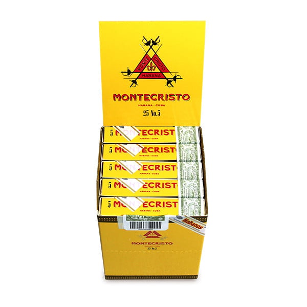 MONTECRISTOS No.5 25s 蒙特 五号纸盒5支×5盒 25支/盒 Total; 瑞行; 6 